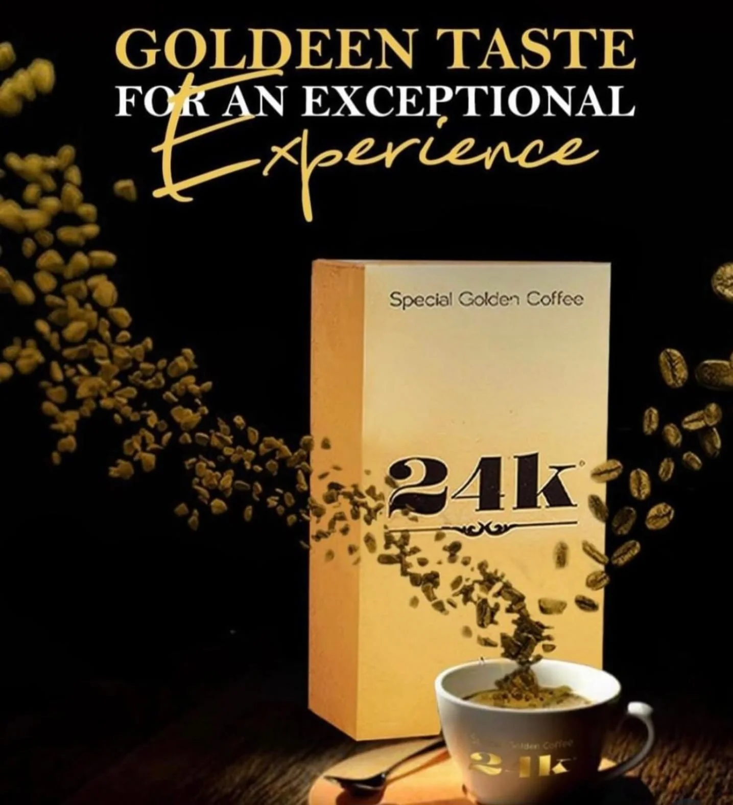 24K Special Italian Golden Coffee  beans 500g | أربع وعشرين قيراط حبوب القهوة الايطالية