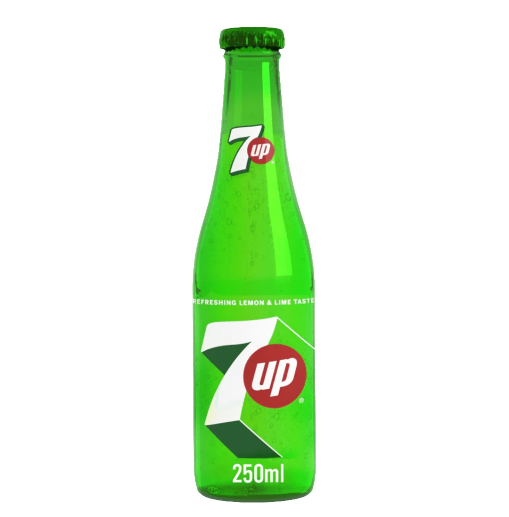 7UP 250ml Glass Bottle