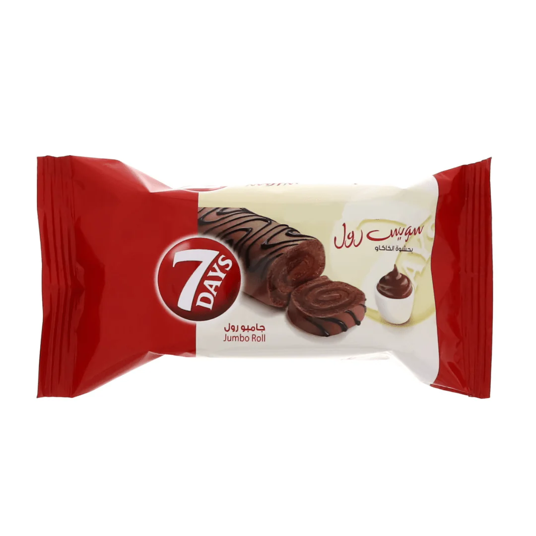 7Days Swiss Roll Jumbo Chocolate 55g | ميني سويس رول الشوكولا