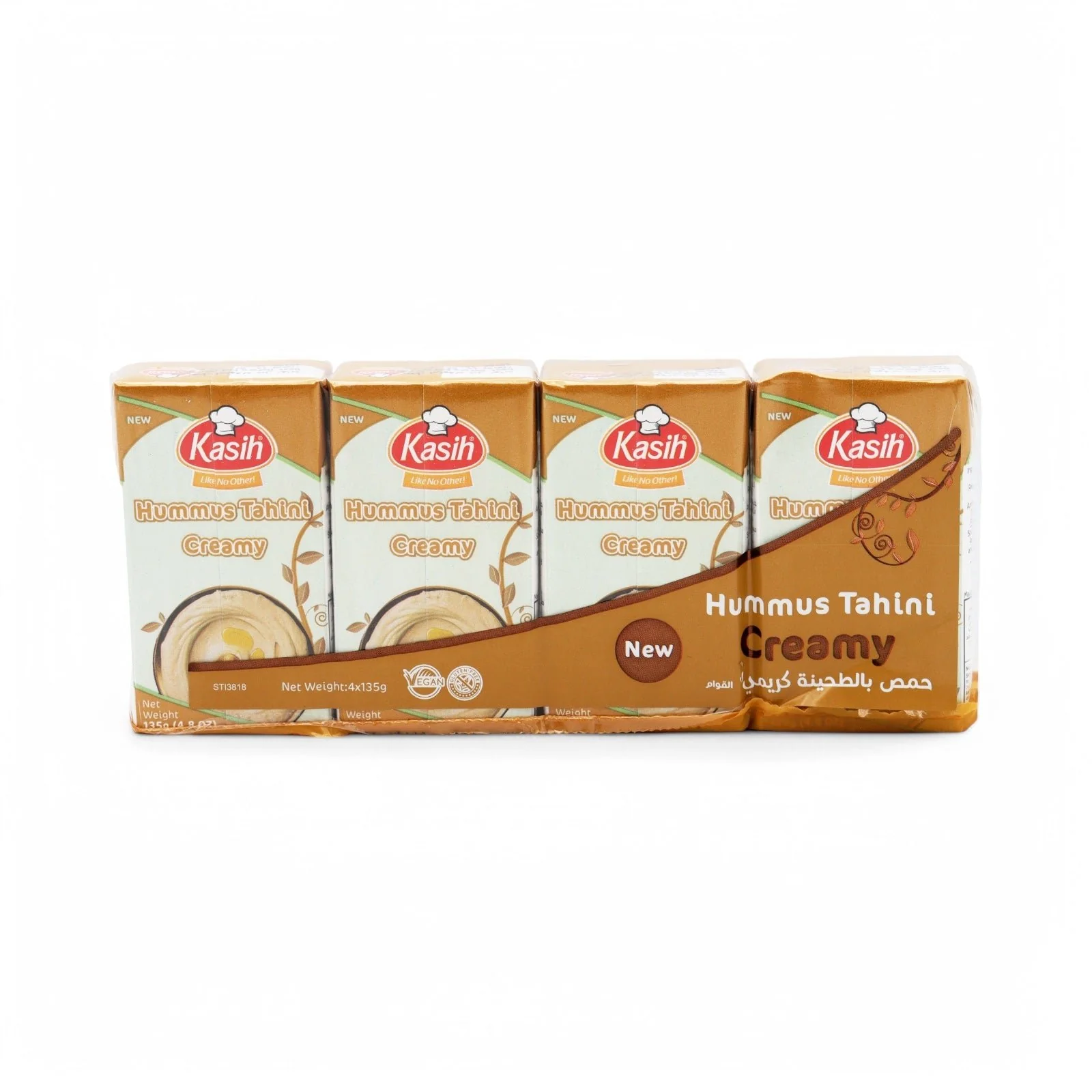 Al Kasih Creamy Hummos Tahina 135g x 48Pcs | الكسيح حمص بالطحينة كريمي