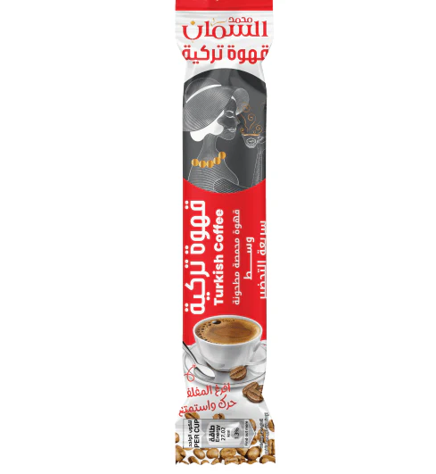 Al Samman Instant Turkish Coffee without Cardamom 7g | قهوة تركية سريعة التحضير اصابع بدون هيل )
