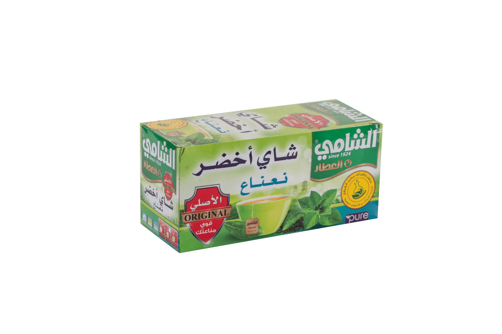 Al Shami Green Tea Mint 20 Bags | الشامي شاي أخضر ونعنع
