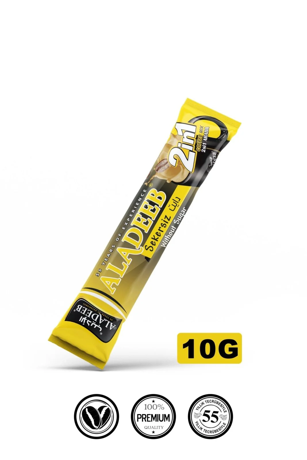 Aladeeb 2 in 1 Sugar Free Coffee CTN 12 x 24 pcs x 10g | الاديب 2 في 1 دايت بدون سكر - Image 3