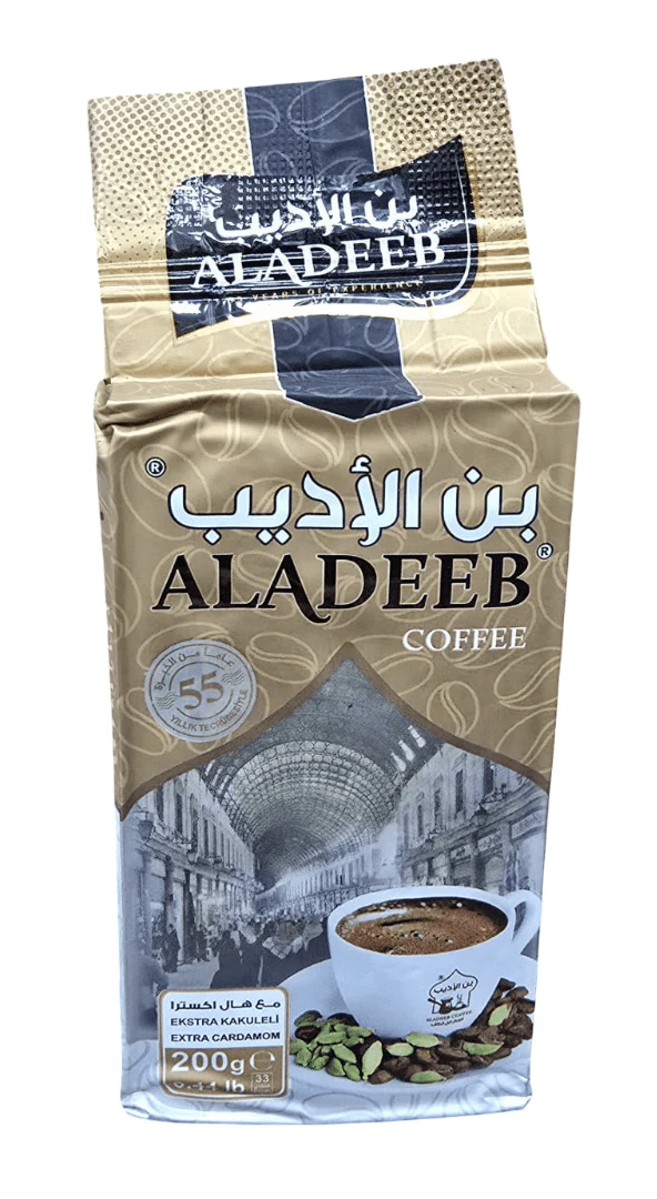 Aladeeb Coffee with Extra Cardamom 200g | الاديب قهوة مع هال اكسترا