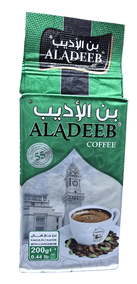 Aladeeb Coffee with Cardamom 200g | الاديب قهوة بن مع هال