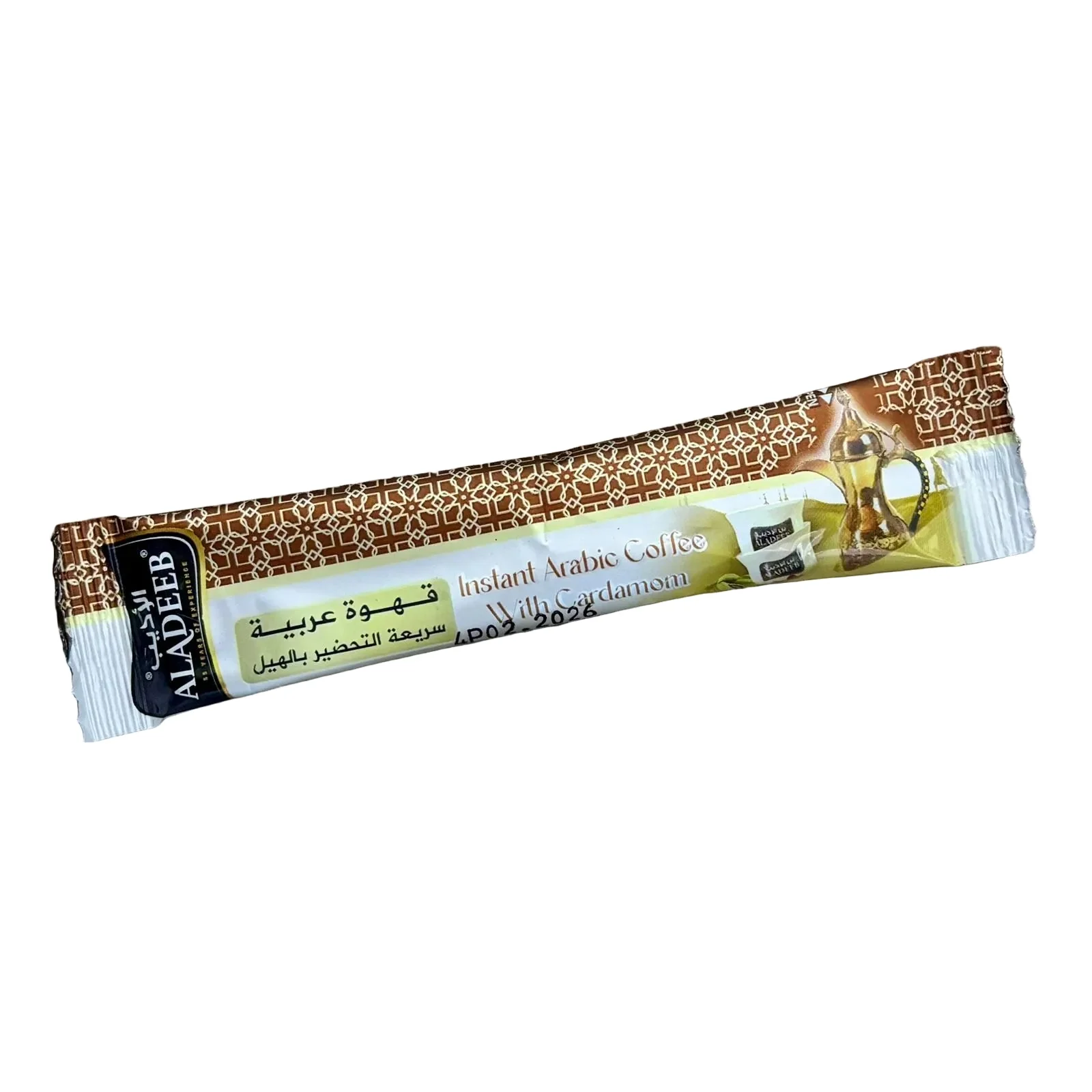 Aladeeb Instant Arabic Coffee with Cardamom 2g | الاديب قهوة عربية سريعة التحضير بالهيل