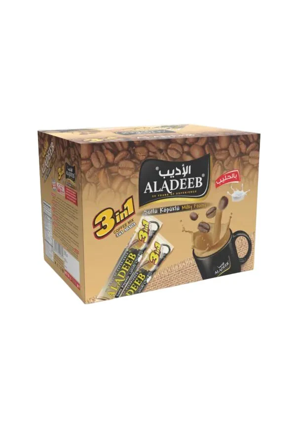 Aladeeb 3 in 1 Milky Foamy Coffee Mix 18g | الاديب 3 في 1 بالحليب - Image 3