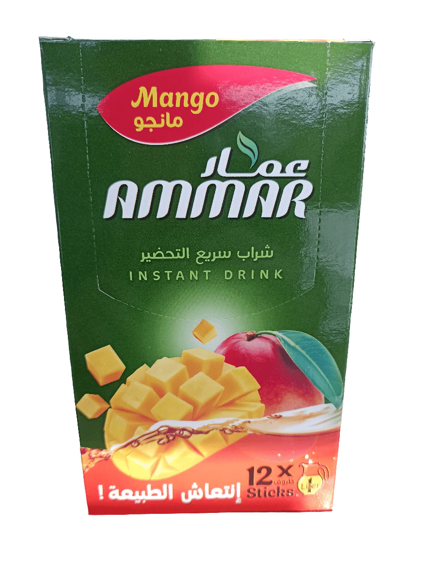 Ammar Instant Drink Mango Pack of 12 | عمار بودرة شراب المانجا