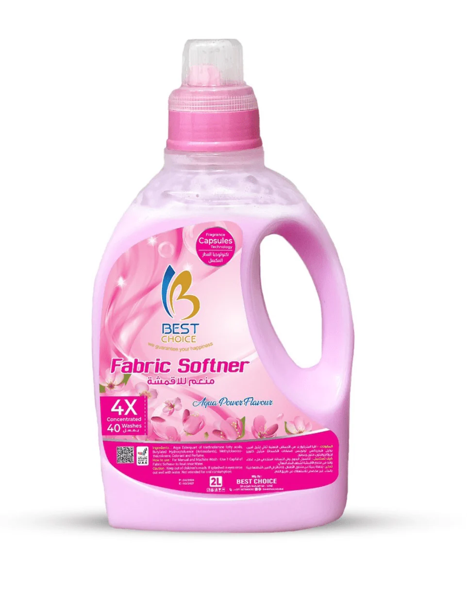 Best Choice Fabric Softener Pink 2L | بست تشويس منعم للاقمشة اللون الزهري