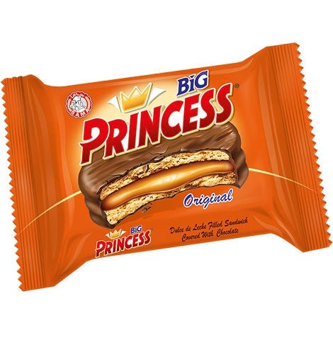 Princess Big Biscuits Filled With (Dulce De Leche)  40g | برنسيس بسكويت محشي كريمة مغطى بالشوكولاتة