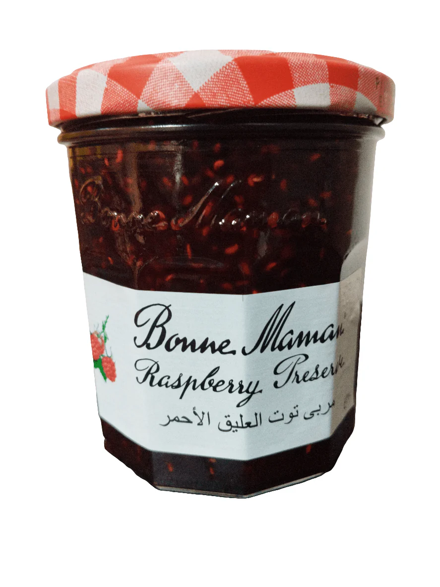 Bonne Maman Jam Raspberry 370g | بون مامان مربى توت العليق الأحمر