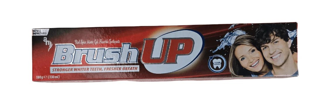 Brush Up Whitening Toothpaste Red Spice Minty Gel 180g|برش اب مبيض قوي للأسنان ومعطر للتنفس