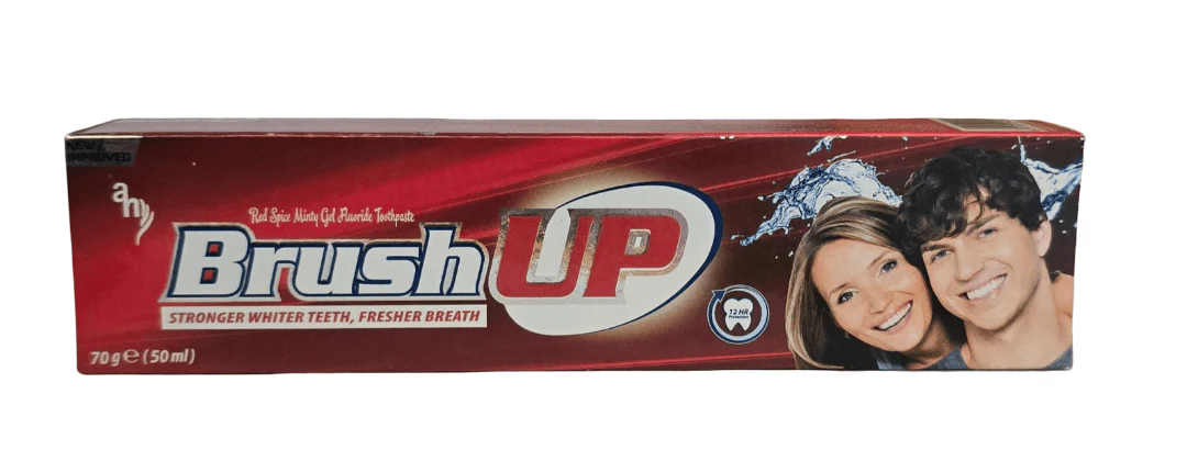 Brush Up Whitening Toothpaste Red Spice Minty Gel 70g|برش اب مبيض قوي للأسنان ومعطر للتنفس جل احمر