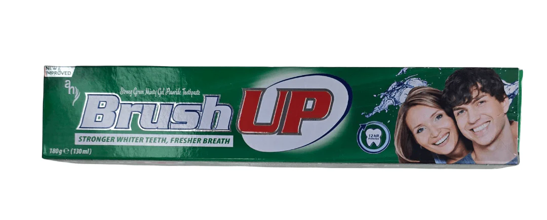 Brush Up Whitening Toothpaste Strong Green Minty Gel 180g