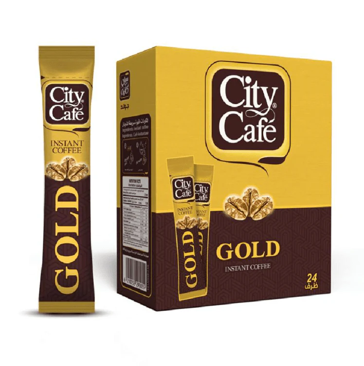 City Cafe Gold Instant Coffee Pack of 24 Sticks | سيتي كافيه اكياس قهوة ذهبية