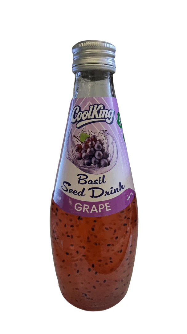 Cool King Basil Seed Drink Grape 290ml|كولنغ عصير العنب وبذور الريحان