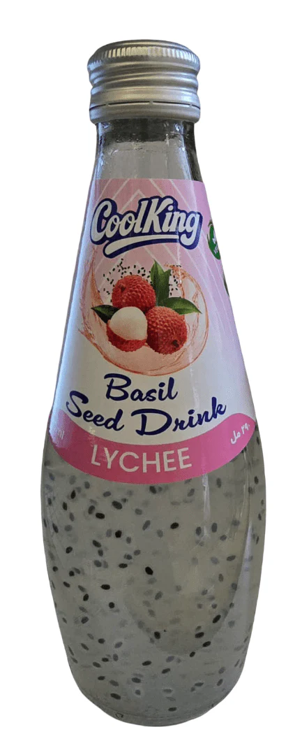 Cool King Basil Seed Drink Lychee  290ml|كولنغ عصير الليتشي وبذور الريحان