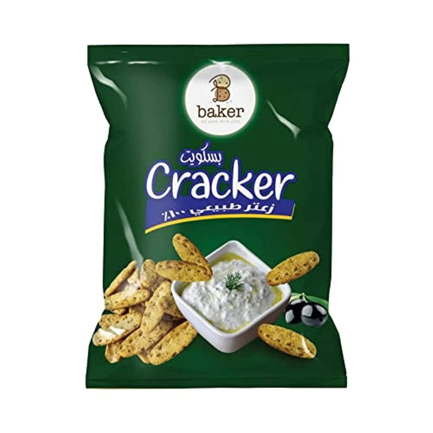 Baker Pretzels Original with Zaatar 300g | بسكوت مقرمش زعتر طبيعي