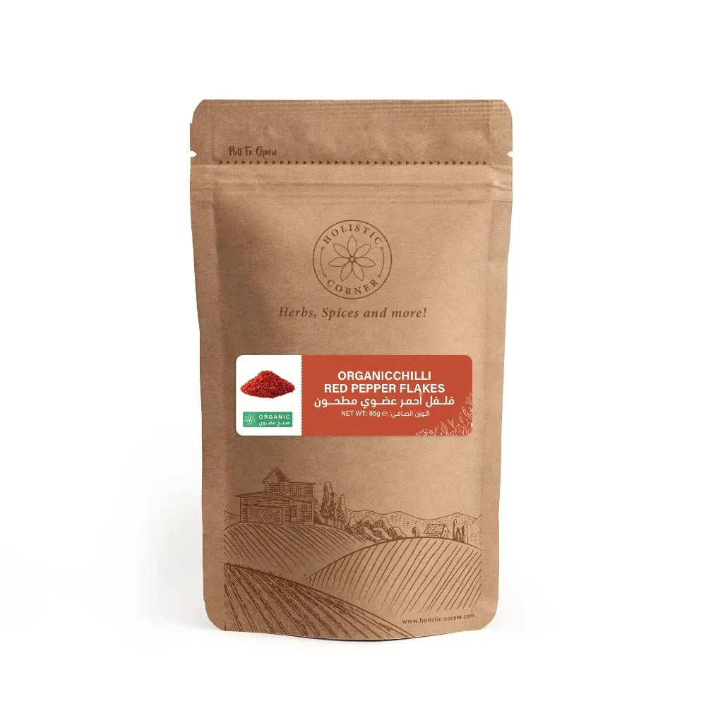 Holistic Corner Organic Chilli Red Pepper Flakes 85g | فلفل احمر عضوي مطحون