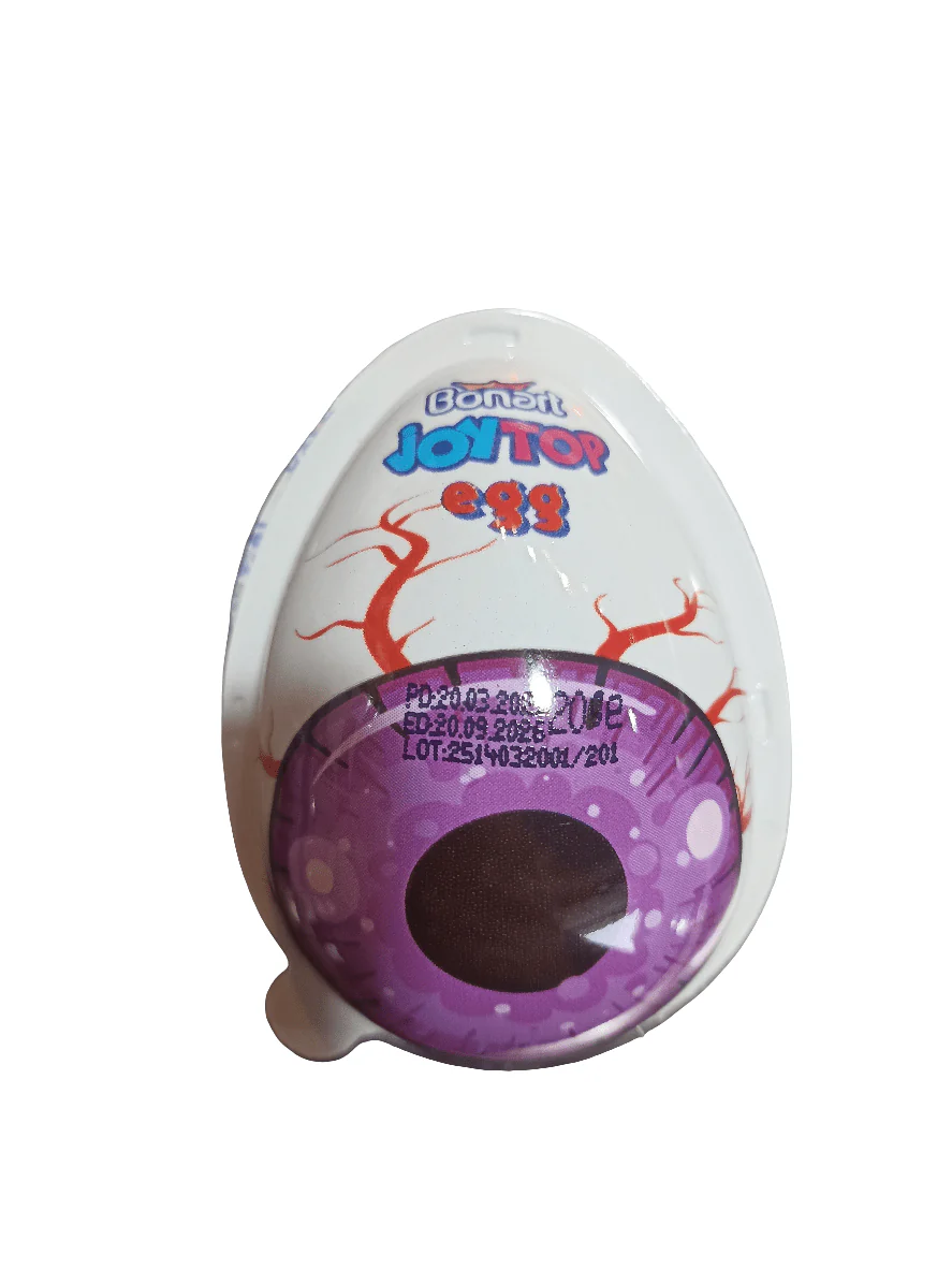 Joytop Egg Eyes Chocolate Cream with Surprise Τοy 20g | جوي توب بيضة عين صغيرة بكريمة الشوكولاتة مع لعبة