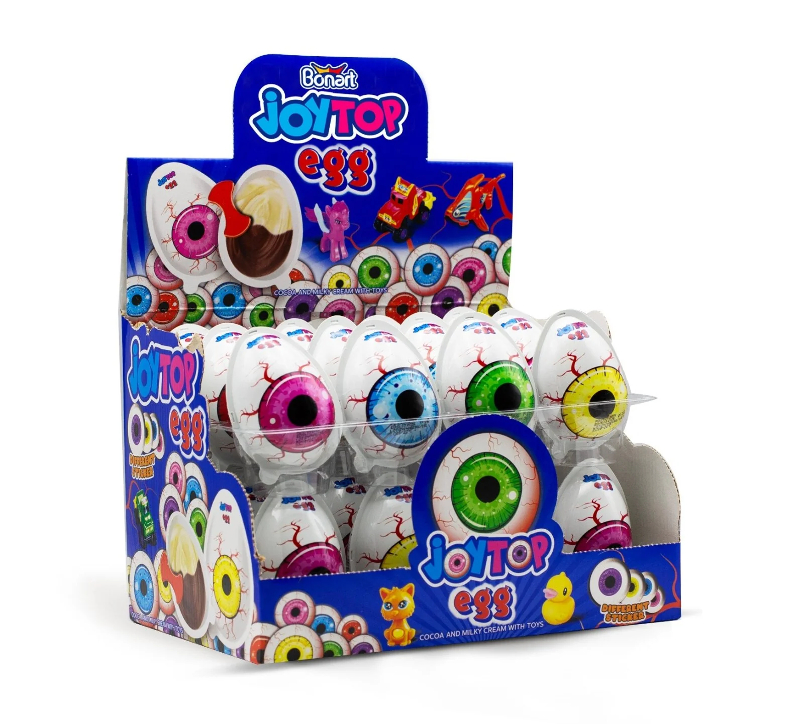 Joytop Egg Eyes Chocolate Cream with Surprise Τοy 20g | جوي توب بيضة عين صغيرة بكريمة الشوكولاتة مع لعبة - Image 2