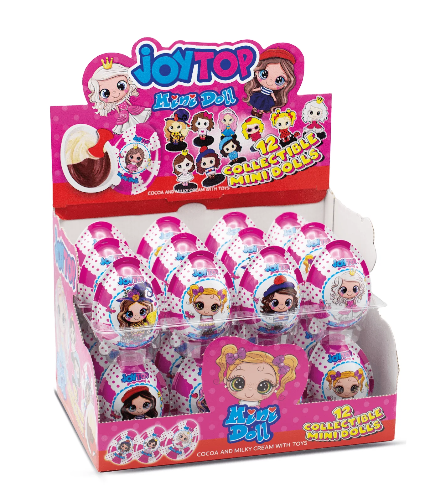 Joytop Egg Mini Doll Chocolate Cream with Surprise Toy 20g | جوي توب بيضة صغيرة بكريمة الشوكولاتة مع لعبة - Image 2