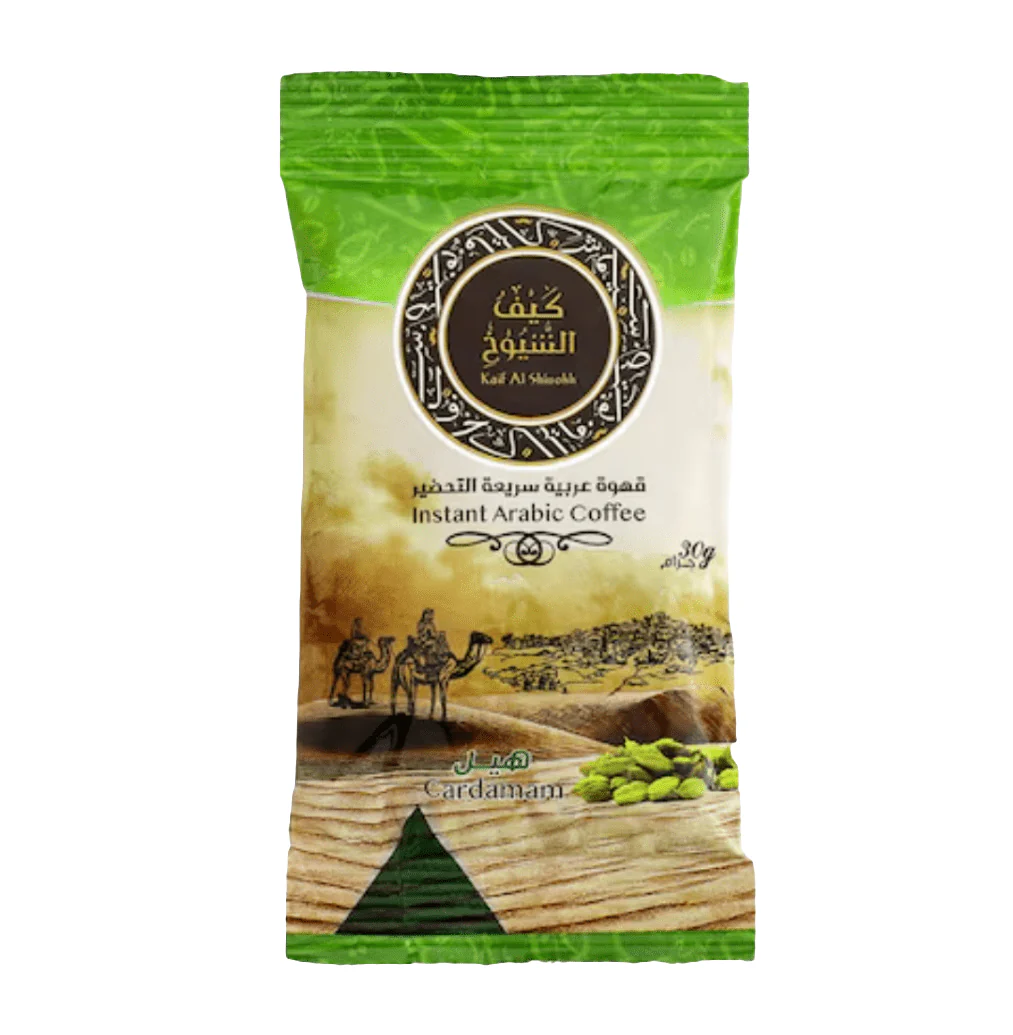 Kaif Al Shioukh Instant Saudi Coffee with Caradmom 30g | كيف الشيوخ قهوة سعودية بالهيل سريعة التحضير