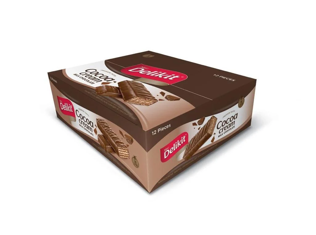 Katakit Delikit Cocoa Cream Milk Chocolate Wafer Box 12 x 35g | ديليكيت ويفر بالشوكولا