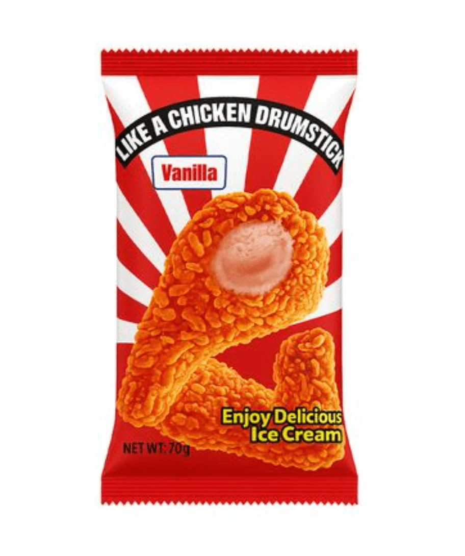 Frosty Chicken Drumstick Ice Cream Vanilla 70g | فروستي ايسكريم فخذ الدجاج
