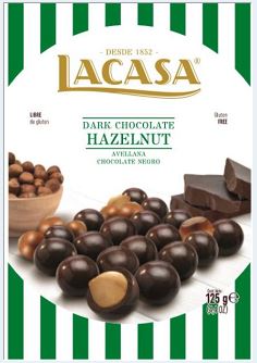 Lacasa Dark Chocolate Hazelnut 125g | لاكازا شوكولاتة غامقة بالبندق