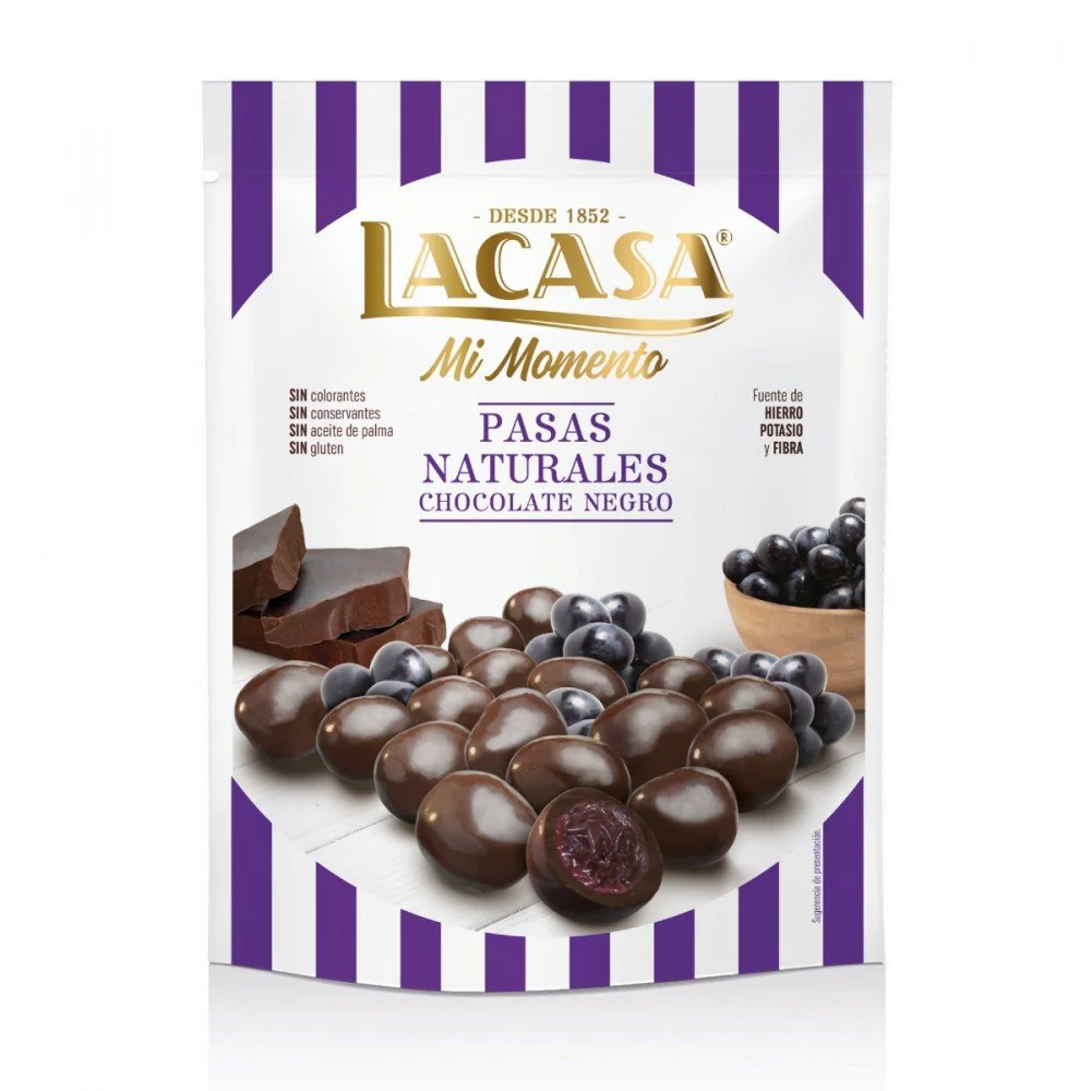 Lacasa Dark Chocolate Raisins 150g | لاكازا شوكولاتة غامقة بالزبيب