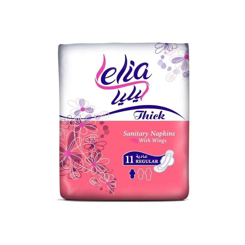 Lelia Thick Regular Sanitary 11 Pads 225mm | فوط نسائية سميكة عادية 225 مم