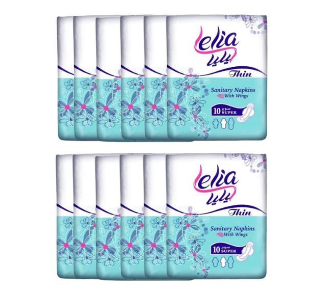 Lelia Thin Long Sanitary 12X10 Pads 260mm| فوط نسائية رقيقة طويلة قياس 260 مم