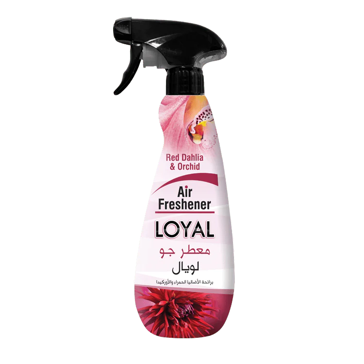 Loyal Air Freshener Red Dahlia & Orchid 450ml |  لويال معطر جو برائحة الاضاليا الحمراء والاوركيدا