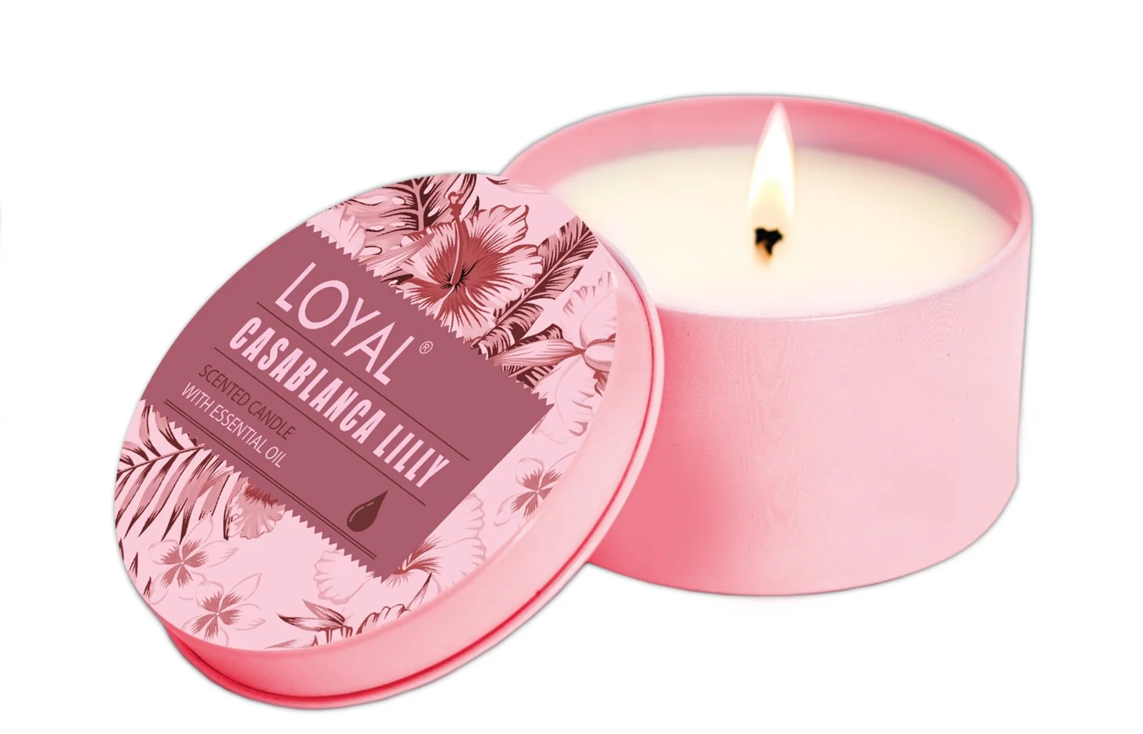 Loyal Casablanca Lilly Scented Long Burning Candle 150g | شمع معطر زهرة الكازابلانكا
