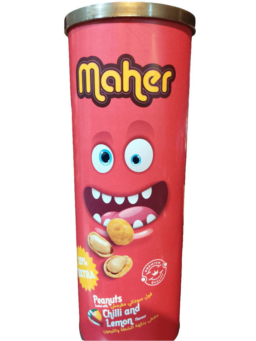 Maher Crunchy Peanuts Chilli & Lemon |  ماهر فول سوداني مقرمش بالشطة والليمون