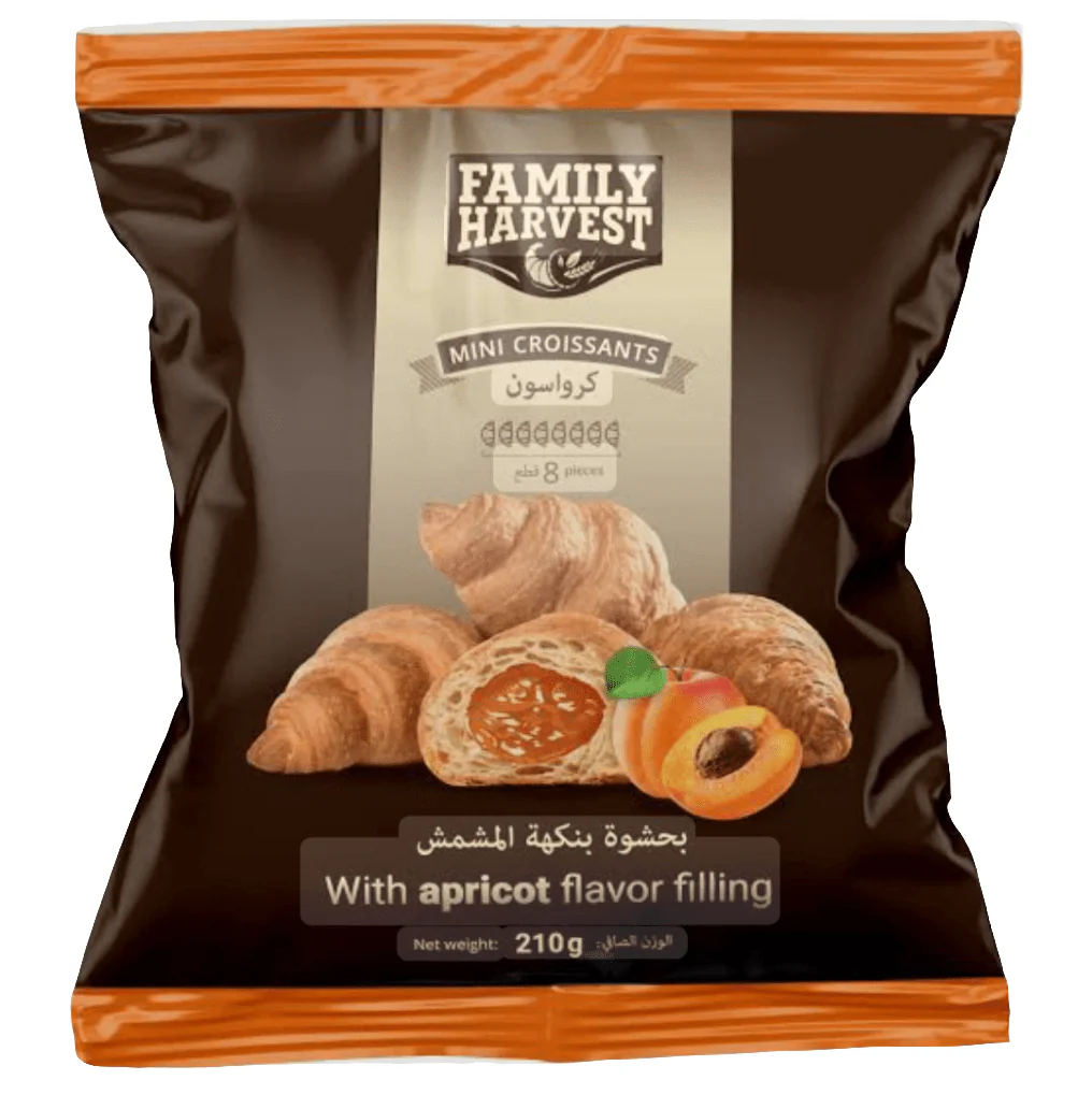 Family Harvest Mini Croissan1ts Apricot 210g | كرواسون ميني بالمشمش