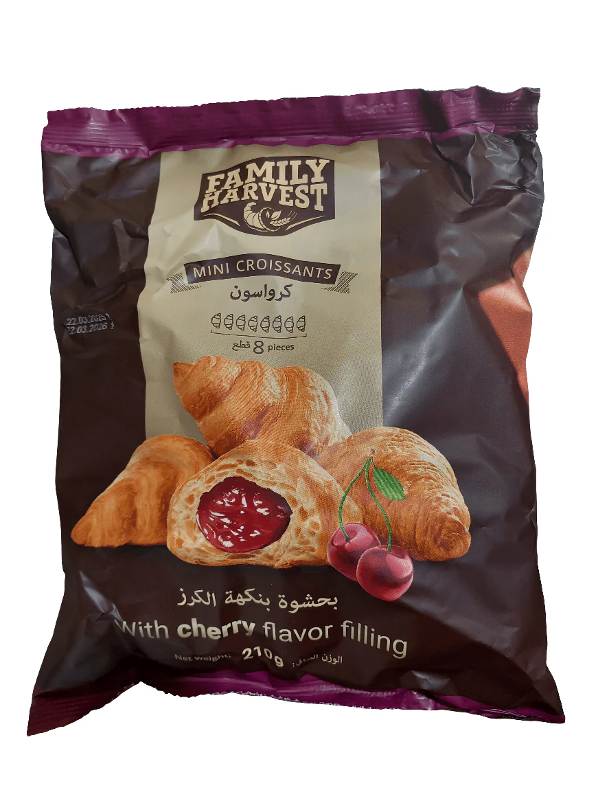 Family Harvest Mini Croissants Cherry 210g | كرواسون ميني بالكرز