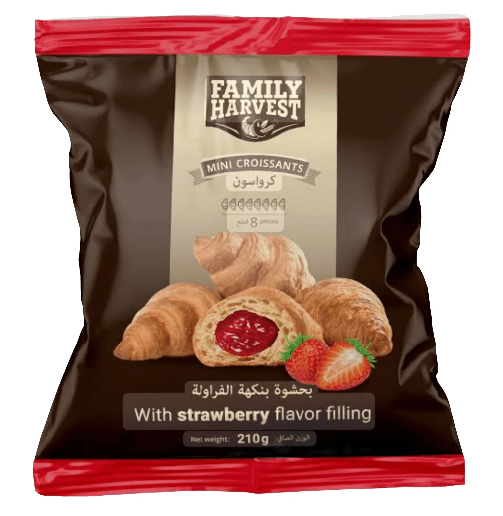 Family Harvest Mini Croissants Strawberry 210g | كرواسون ميني بالفراولة