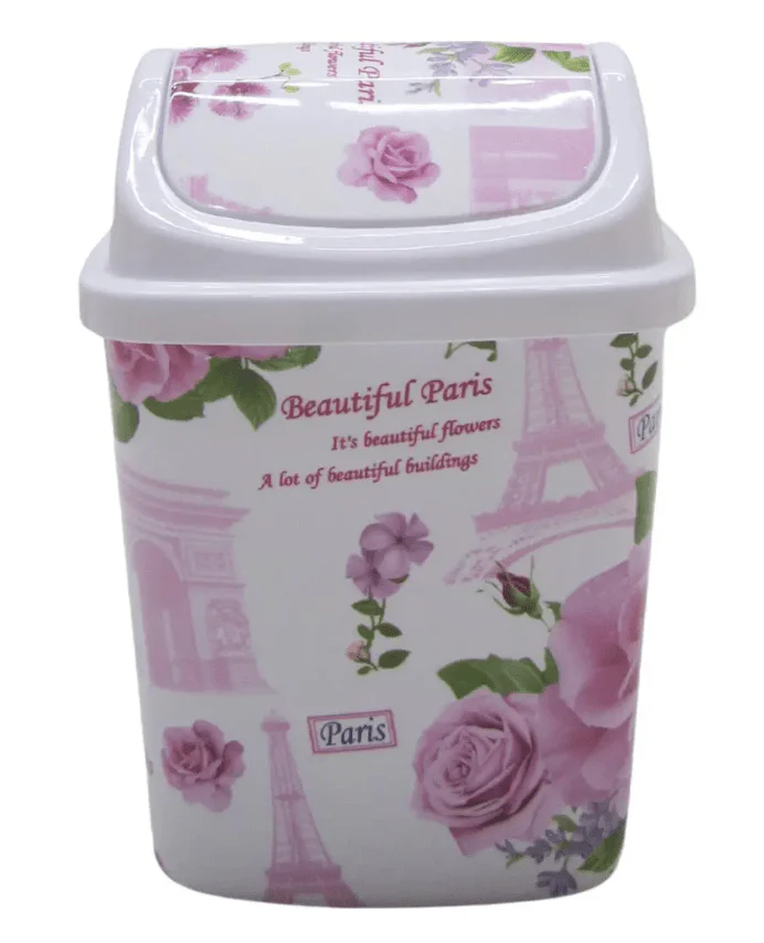 Moonlight Dustbin Push Type Flower 9L | سلة قمامة بلاستيكية