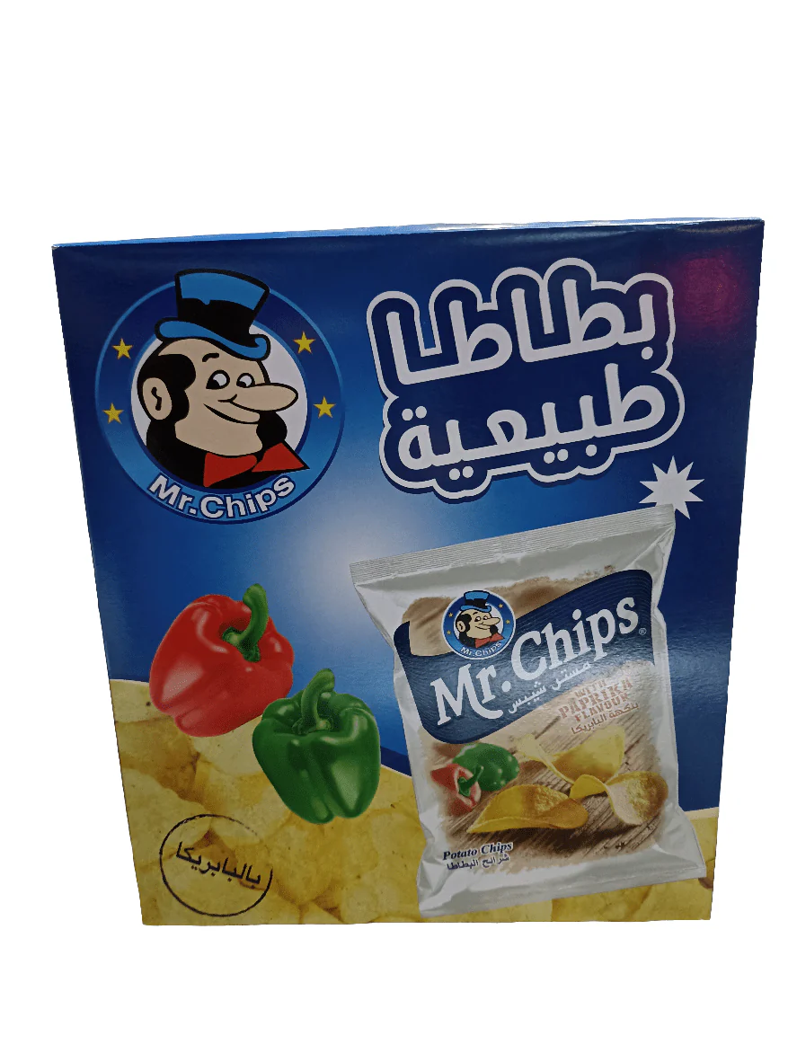 Mr Chips Paprika Box 12 x 21g | مستر شيبس بالبابريكا