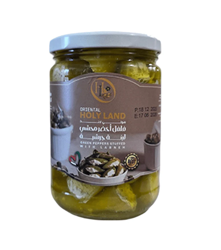 Oriental Holy Land Green Peppers Stuffed Labnah 500g | هولي لاند فلفل اخضر محشي لبنة جرشية - Image 2