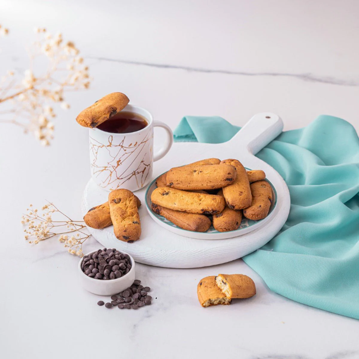 Qabalan Fingers Chocolate Chips 450g | قبلان اصابع بالشوكولاتة - Image 2
