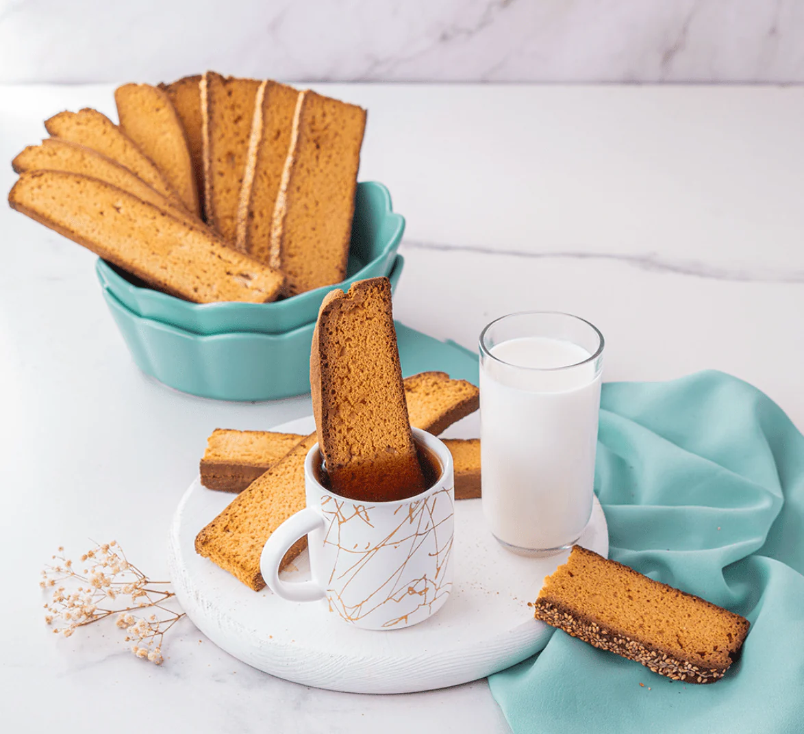 Qabalan Rusks with Sesame 450g | قبلان كعك قرشلة بالسمسم - Image 3