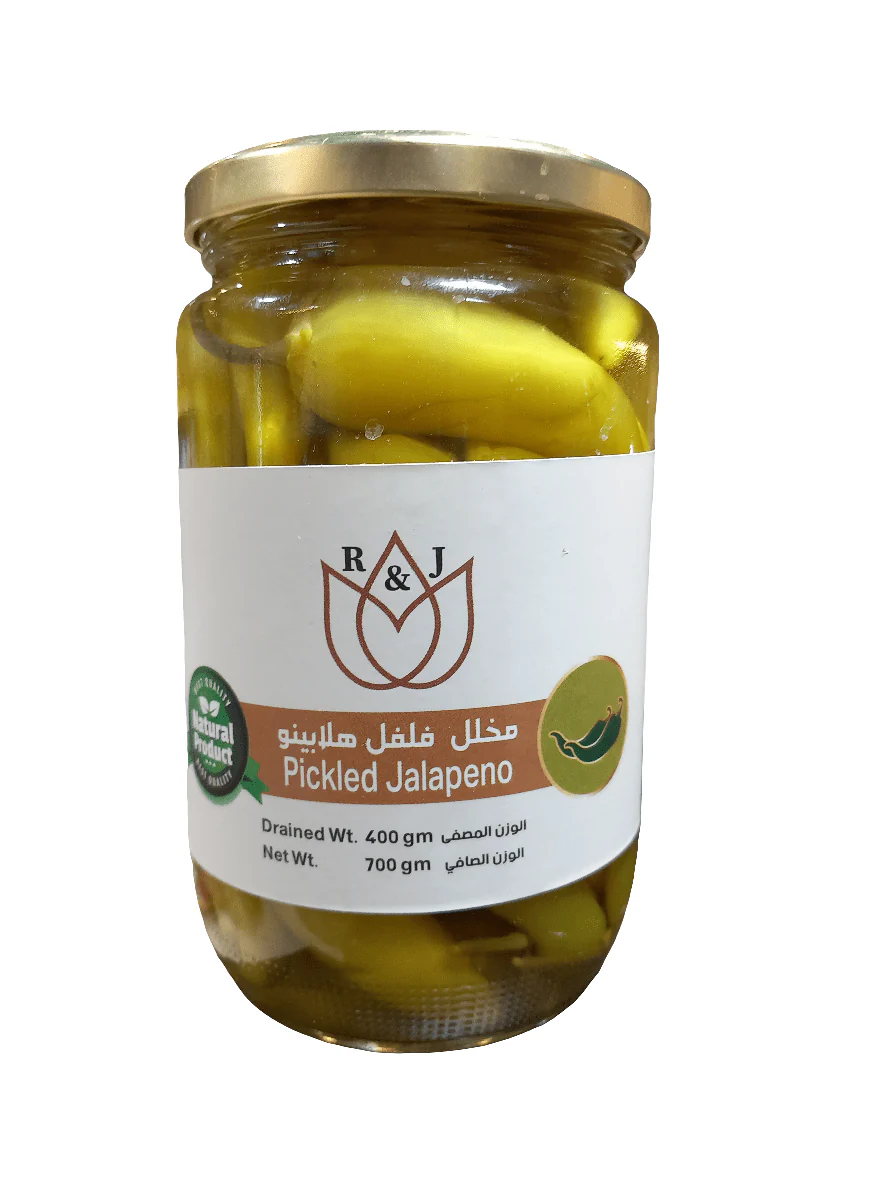 R&J Pickled Jalapeno 700g | آر آند جي مخلل فلفل هلابينو