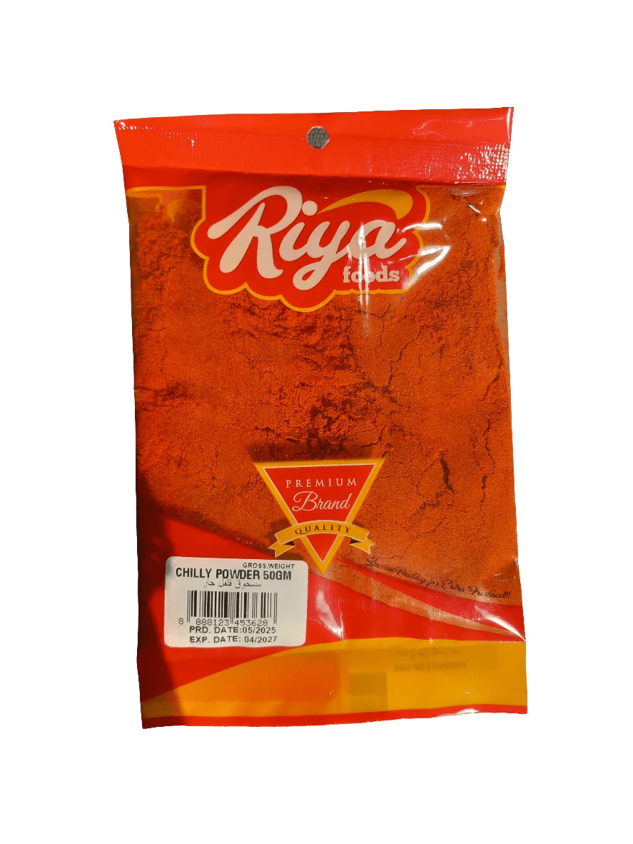 Riya Foods Chili Powder 50g | ريا مسحوق الفلفل الحار