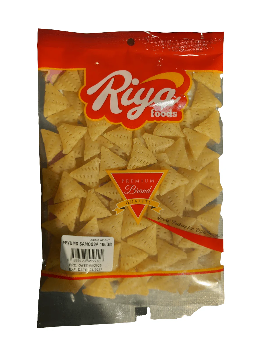 Riya Foods Fryums Samoosa  100g | ريا معكرونة السمبوسك للقلي