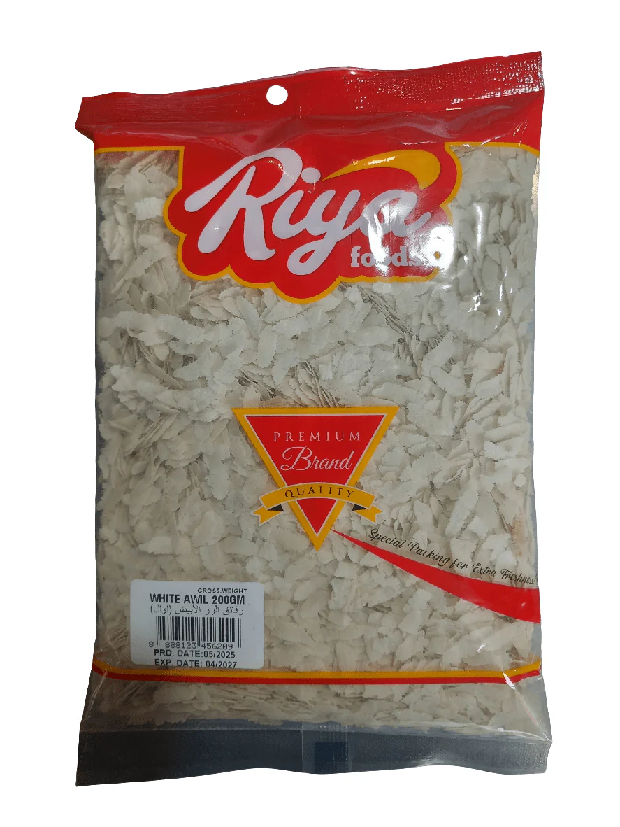 Riya Foods White Awil (Rice Flakes) 20g | ريا رقائق الرز الابيض