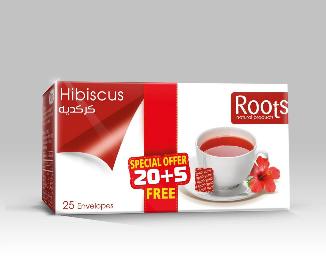 Roots Hibiscus Tea 25bags | روتس كركديه شاي