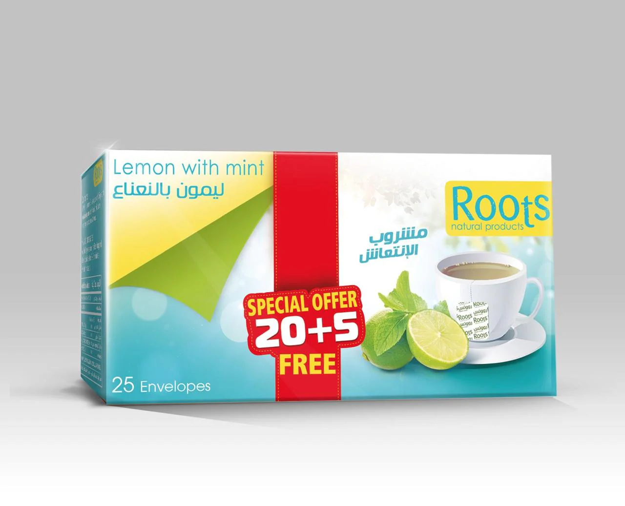Roots Lemon with Mint Tea 25bags | روتس شاي ليمون ونعنع